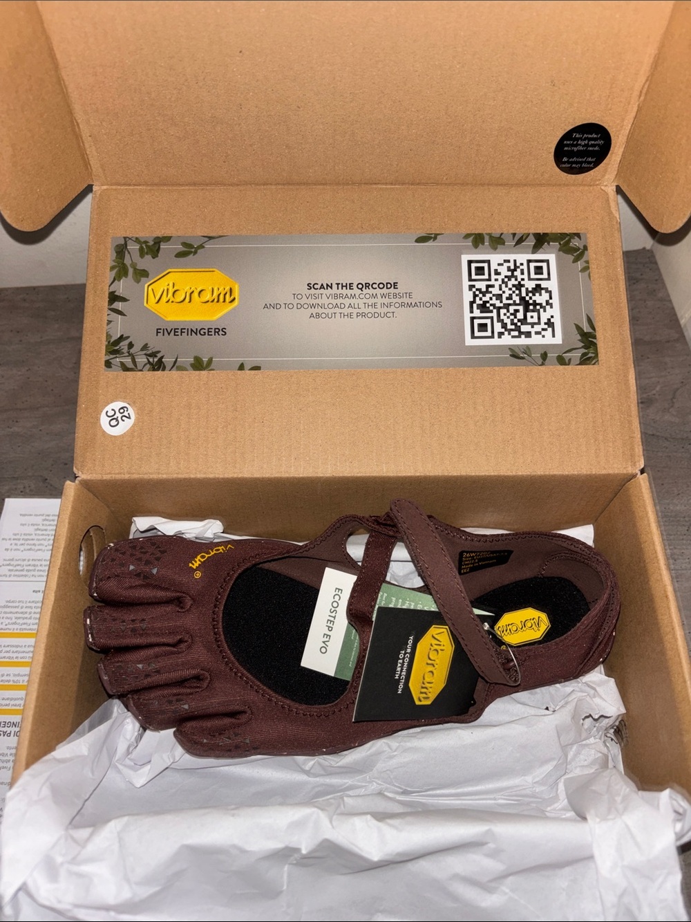 Vibram FiveFingers Brown Five-Toe Water Shoe with Strap